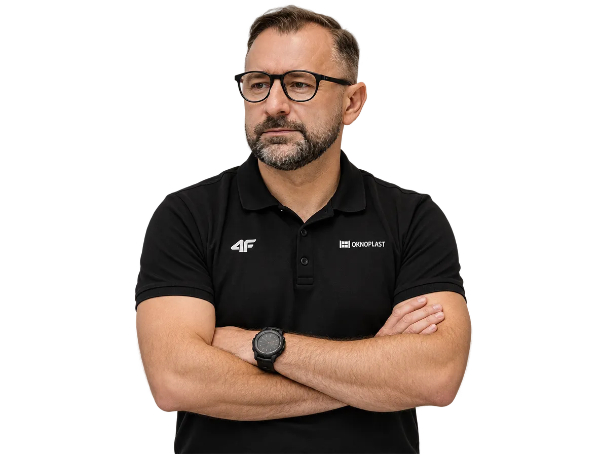 Doradca Sitpol w koszulce Oknoplast Partner Handlowy